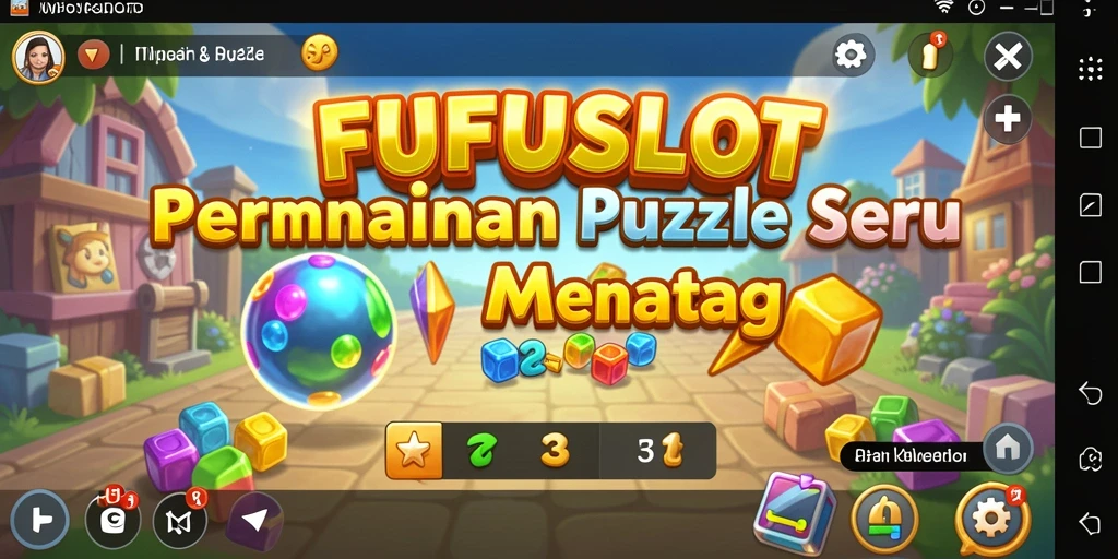 Tampilan gameplay FUFUSLOT yang penuh warna dan menantang.