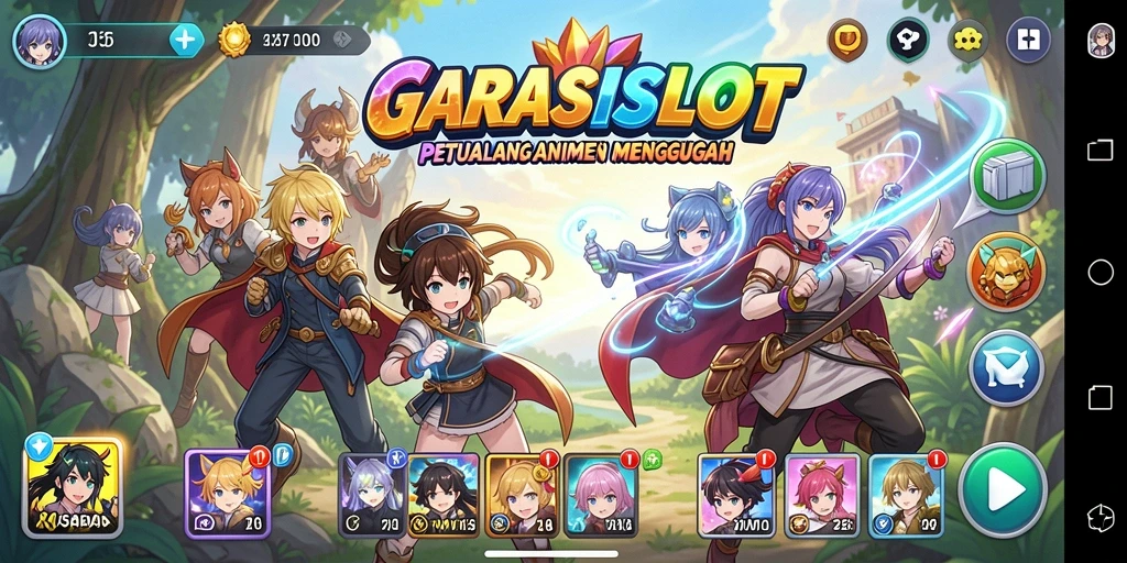 Tampilan menakjubkan dari gameplay Anime GARASISLOT.