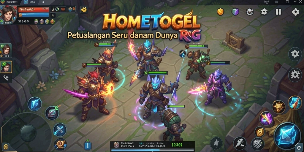 Tampilan menarik dari gameplay RPG di HOMETOGEL.