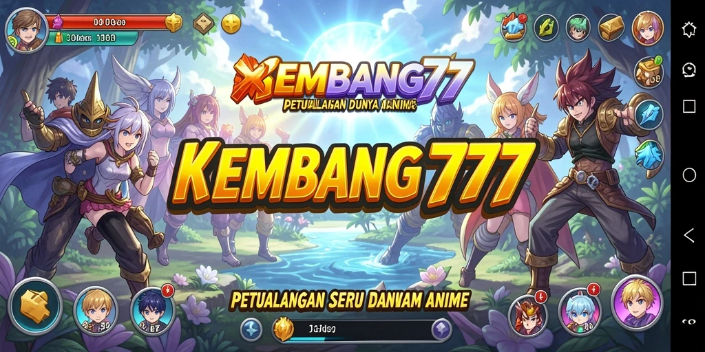 Screenshot gameplay KEMBANG777 menampilkan pertarungan karakter anime yang epik.
