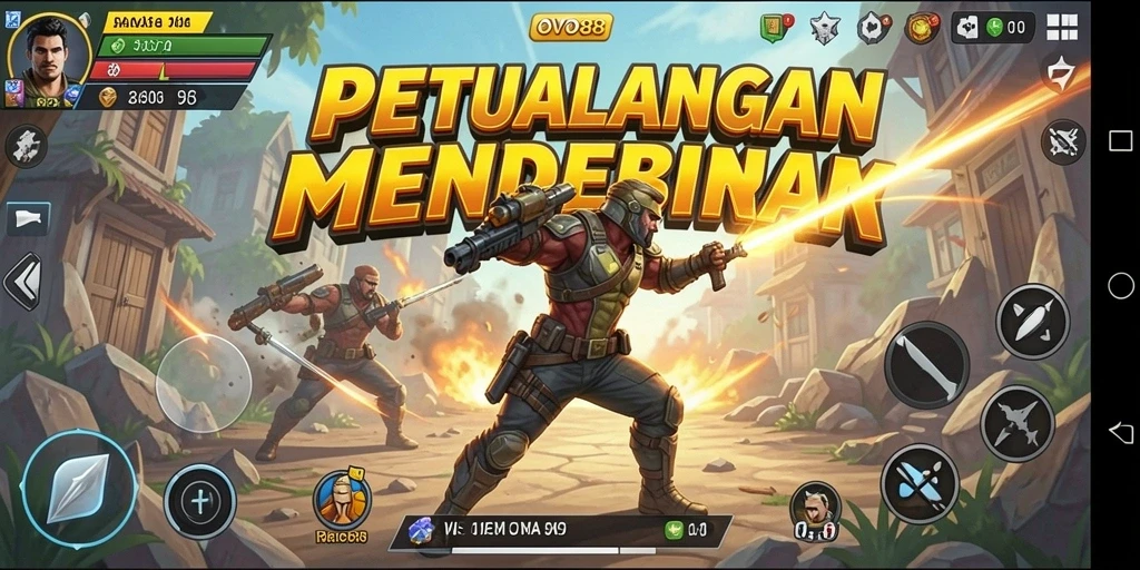 Tampilan gameplay OVO88 yang penuh aksi dan seru.