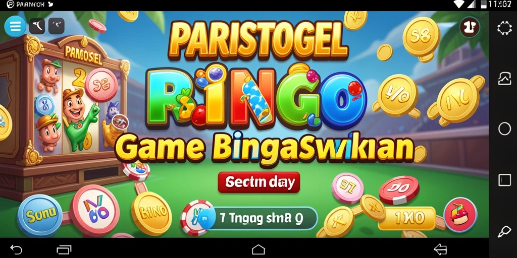 Tampilan gameplay seru dalam aplikasi Bingo PARISTOGEL.