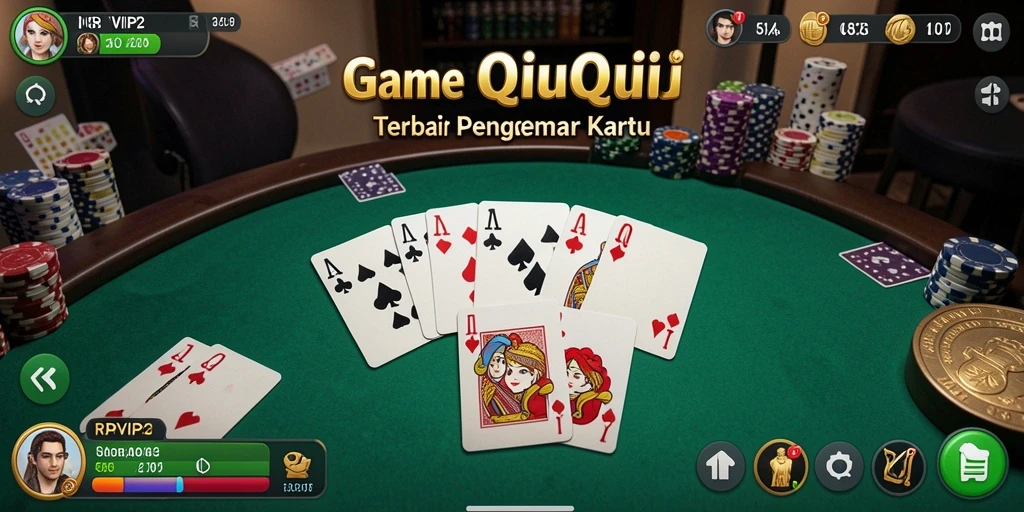 Tampilan gameplay RPVIP2 dengan kartu QiuQiu.
