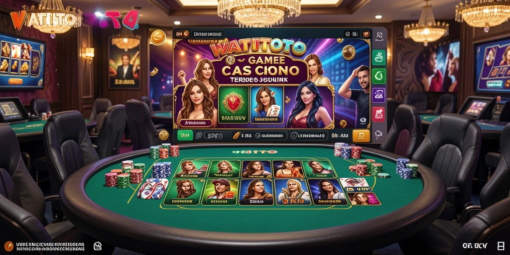 Tampilan gameplay Live Casino yang memukau di WATITOTO.